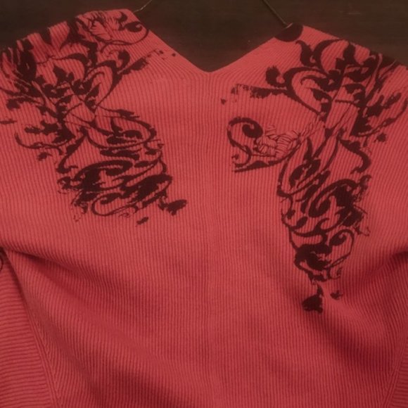 Nic + Zoe Terracotta Embroidered Cardigan Sweater - Picture 4 of 4